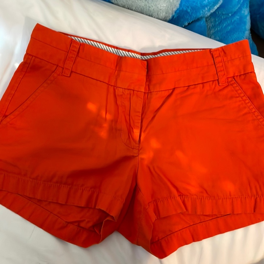 Jcrew orange chino shorts